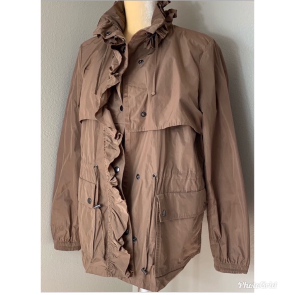 Brown rain jacket